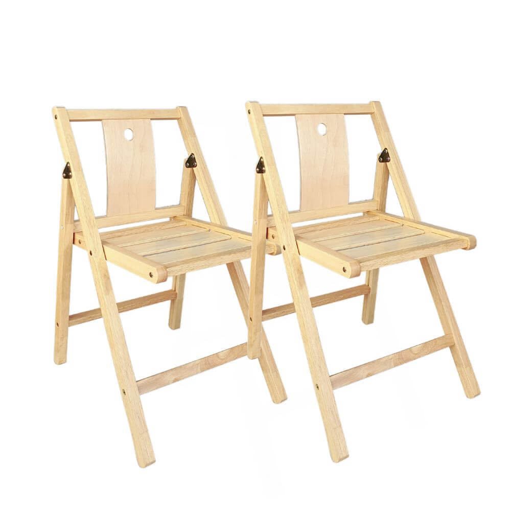 เก้าอี้พับได้อเนกประสงค์ EVERGREEN FURNITURE รุ่นFC3 ขนาด50X45X74ซม สีไม้ธรรมชาติ 2ตัว / กล่อง