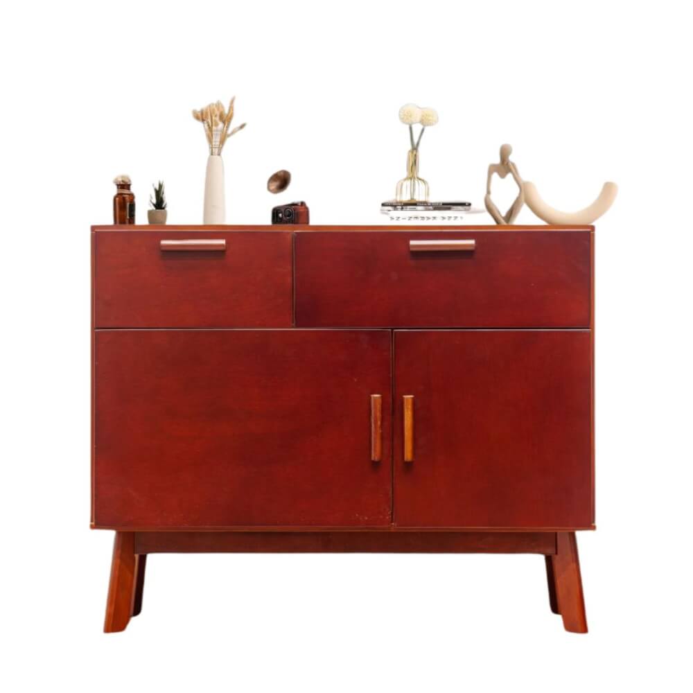 ตู้เตี้ยอเนกประสงค์ EVERGREEN FURNITURE 98 ซม. G-97405-F สีเชอรี่