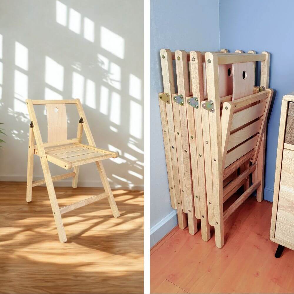 เก้าอี้พับได้อเนกประสงค์ EVERGREEN FURNITURE รุ่นFC3 ขนาด50X45X74ซม สีไม้ธรรมชาติ