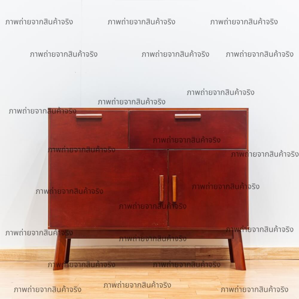 ตู้เตี้ยอเนกประสงค์ EVERGREEN FURNITURE 98 ซม. G-97405-F สีเชอรี่
