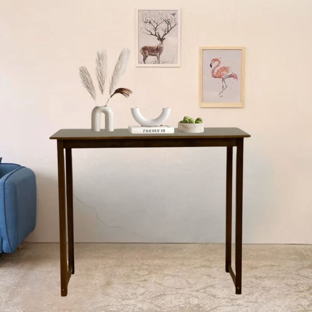 โต๊ะบาร์ไม้ยางพารา Evergreen Furniture TC 120x40x100ซม. สีน้ำตาลเข้ม_3