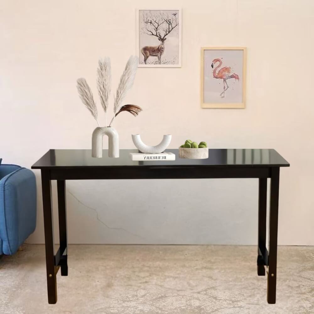 โต๊ะบาร์ไม้ยางพารา Evergreen Furniture TC 120x40x90ซม. สีดำ