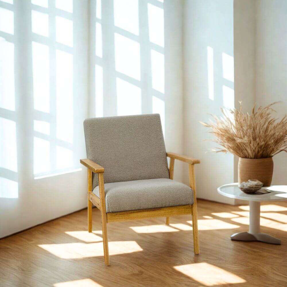 โซฟาไม้ยางพารา 1 ที่นั่ง EVERGREEN FURNITURE S-C-01 74*55*62 สีไม้ธรรมชาติ_3