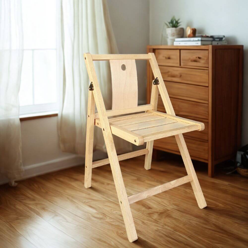 เก้าอี้พับได้อเนกประสงค์ EVERGREEN FURNITURE รุ่นFC3 ขนาด50X45X74ซม สีไม้ธรรมชาติ
