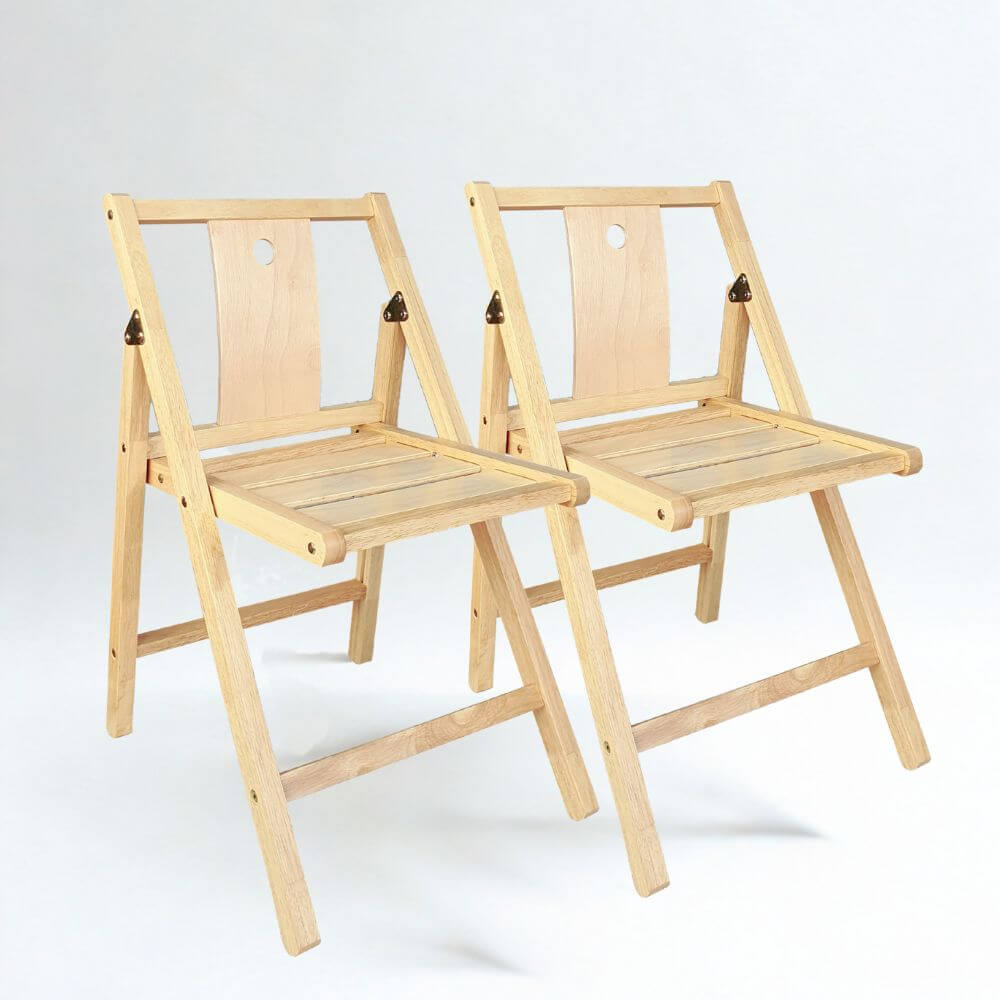 เก้าอี้พับได้อเนกประสงค์ EVERGREEN FURNITURE รุ่นFC3 ขนาด50X45X74ซม สีไม้ธรรมชาติ 2ตัว / กล่อง