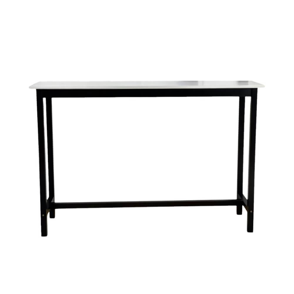 โต๊ะบาร์ไม้ยางพารา Evergreen Furniture TH 120x40x100ซม. สีขาว-สีดำ