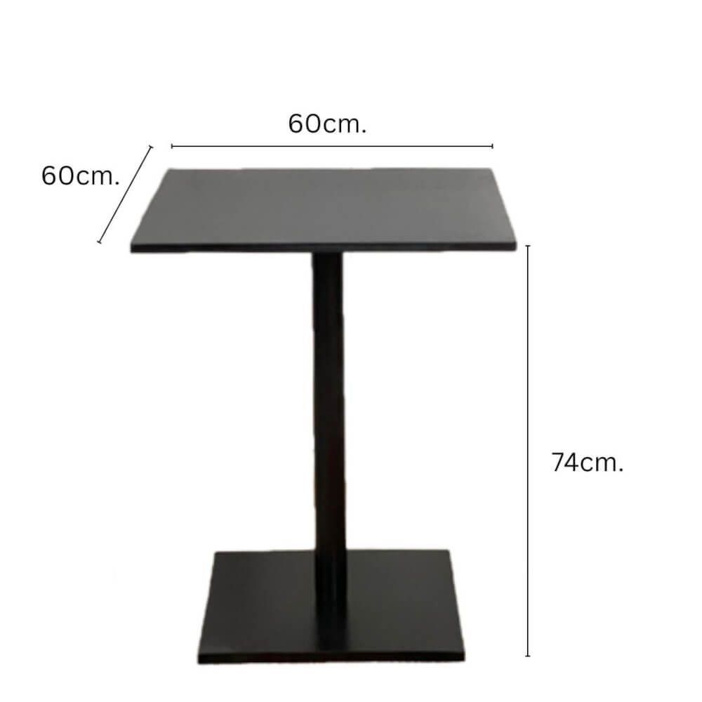 โต๊ะเหลี่ยม Evergreen Furniture CT 60x60x74ซม.  สีดำ