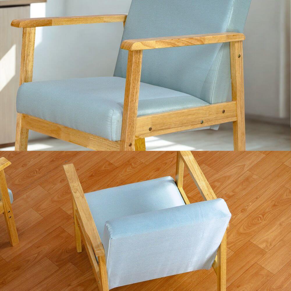โซฟาไม้ยางพารา 1 ที่นั่ง EVERGREEN FURNITURE S-NC-01 74*55*62 เบาะผ้า ไม้สีธรรมชาติ_1