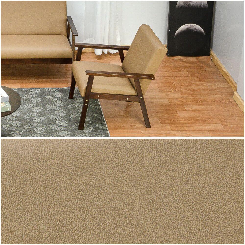 โซฟาไม้ยางพารา 1 ที่นั่ง EVERGREEN FURNITURE S-C-01 74*55*62 ไม้สีน้ำตาลเข้ม เบาะหนัง_1
