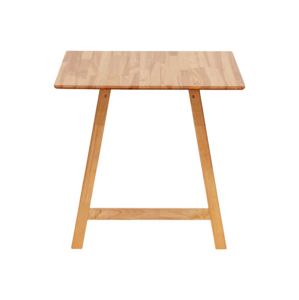 โต๊ะทานอาหารไม้ยางพารา Evergreen Furniture MDT-8080-F+ 80x80x74ซม. สีน้ำตาลธรรมชาติ