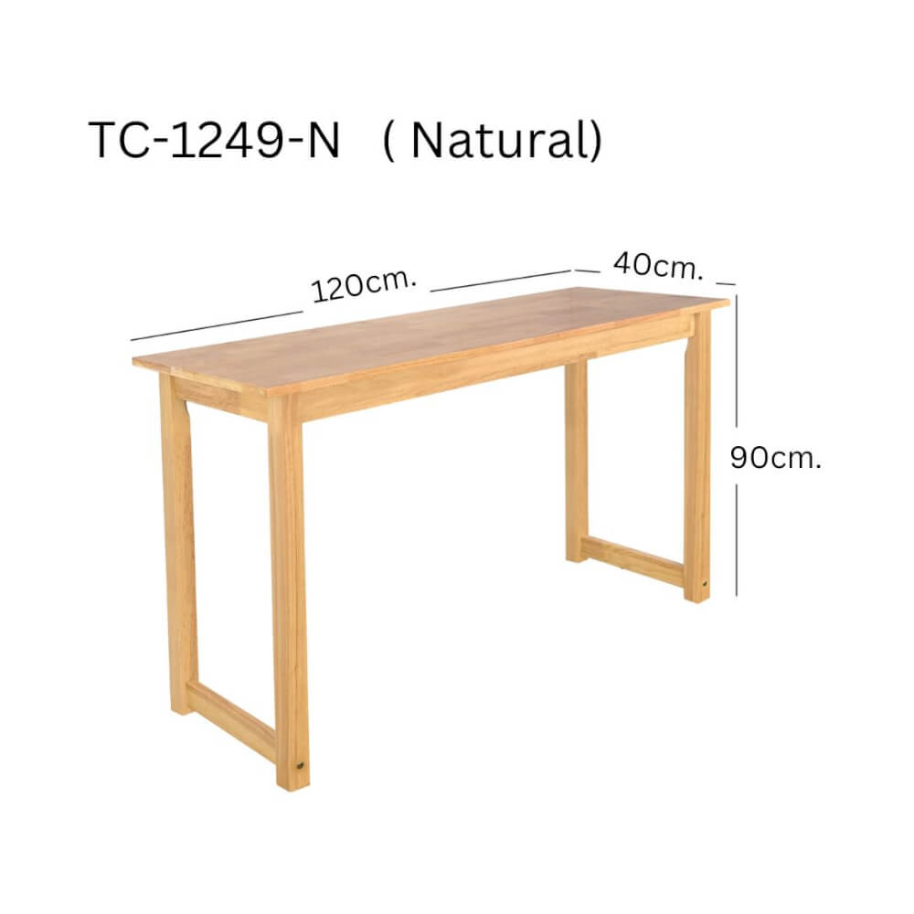 โต๊ะบาร์ไม้ยางพารา Evergreen Furniture TC 120x40x90ซม. สีน้ำตาลธรรมชาติ