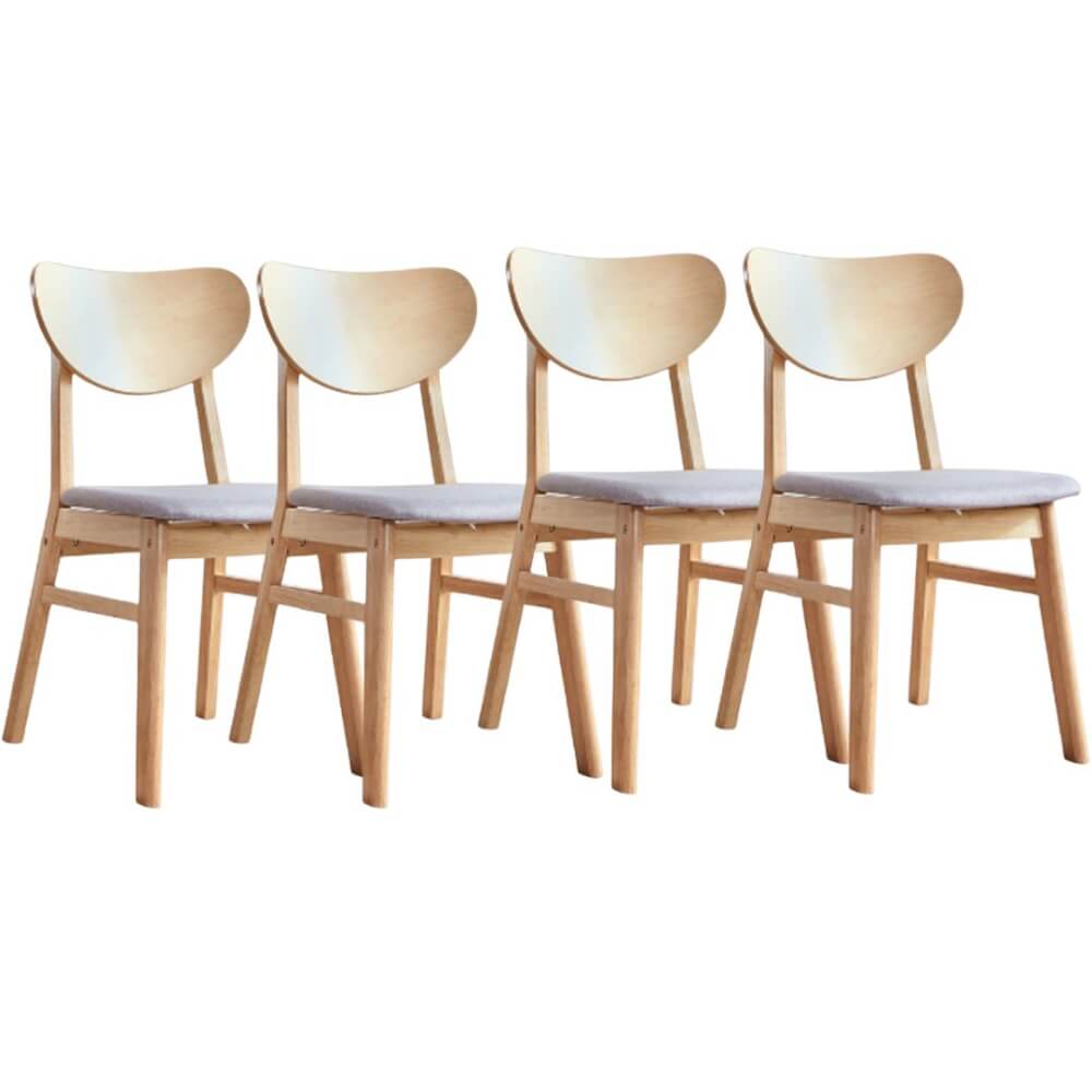 ชุดโต๊ะอาหาร 4 ที่นั่ง EVERGREEN FURNITURE สีไม้ธรรมชาติ