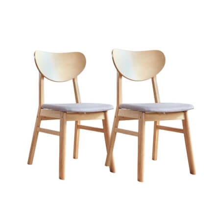 เก้าอี้ทานข้าวไม้ยางพารา  EVERGREEN FURNITURE CB  43X53X85 ซม.สีไม้ธรรมชาติ 2ตัว/กล่อง_0