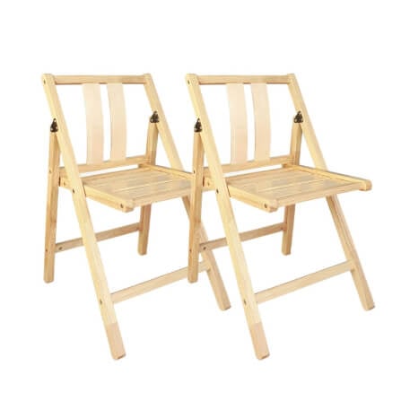 เก้าอี้พับได้อเนกประสงค์ EVERGREEN FURNITURE รุ่นFC2 ขนาด50X45X74ซม สีไม้ธรรมชาติ 2ตัว / กล่อง_0