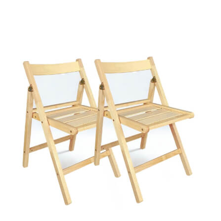 เก้าอี้พับได้อเนกประสงค์ EVERGREEN FURNITURE รุ่นFC1 ขนาด50X45X74ซม สีไม้ธรรมชาติ  2 ตัว/ กล่อง_0