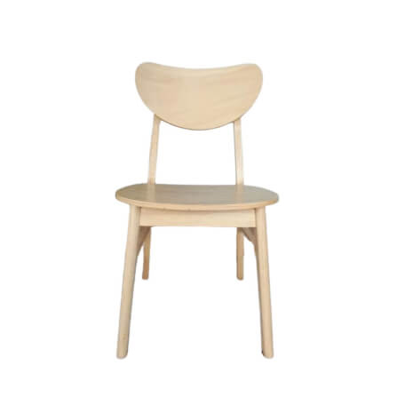 เก้าอี้ทานข้าวไม้ยางพารา  EVERGREEN FURNITURE CB เบาะไม้ 43X53X85 ซม.สีไม้ธรรมชาติ_0
