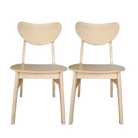 เก้าอี้ทานข้าวไม้ยางพารา  EVERGREEN FURNITURE CB เบาะไม้ 43X53X85 ซม.สีไม้ธรรมชาติ 2ตัว/กล่อง_0