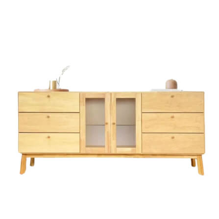 ตู้วางทีวี EVERGREEN FURNITURE  G-6184 170X40X84  สีน้ำตาลธรรมชาติ_0