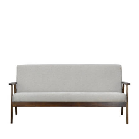 โซฟาไม้ยางพารา 3 ที่นั่ง EVERGREEN FURNITURE S-C-03 150*62*72 ไม้สีน้ำตาลเข้ม เบาะผ้าสีเทา_0