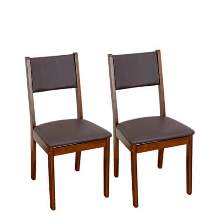 เก้าอี้ทานข้าวไม้ยางพารา EVERGREEN FURNITURE CC1 46X42X89 CM ไม้สีน้ำตาลเข้ม 2 ตัว / กล่อง_0