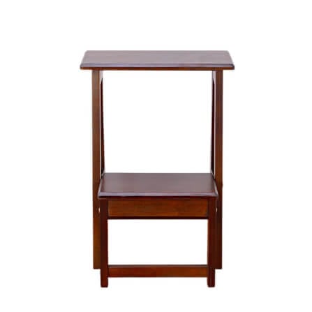 บันไดไม้ยางพารา 2 ขั้น Evergreen Furniture SLST-55  40x43x55ซม. สีน้ำตาลเข้ม_1