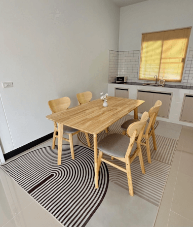 เก้าอี้ทานข้าวไม้ยางพารา  EVERGREEN FURNITURE CB  43X53X85 ซม.สีไม้ธรรมชาติ 2ตัว/กล่อง_1