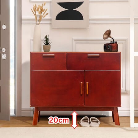 ตู้เตี้ยอเนกประสงค์ EVERGREEN FURNITURE 98 ซม. G-97405-F สีเชอรี่_1