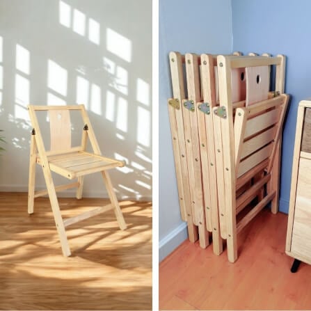 เก้าอี้พับได้อเนกประสงค์ EVERGREEN FURNITURE รุ่นFC3 ขนาด50X45X74ซม สีไม้ธรรมชาติ_3