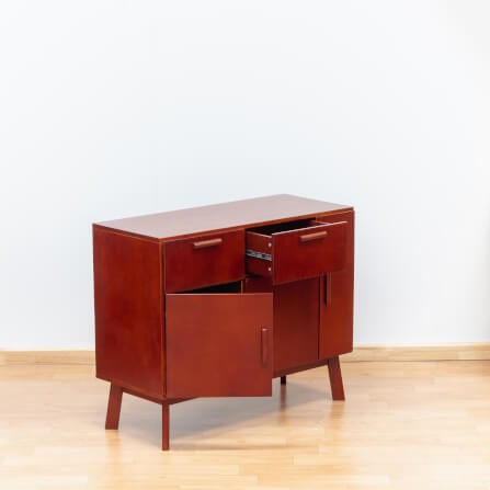 ตู้เตี้ยอเนกประสงค์ EVERGREEN FURNITURE 98 ซม. G-97403-F สีเชอรี่_4