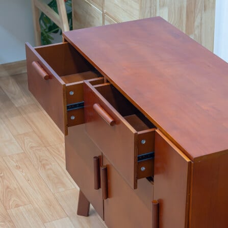 ตู้เตี้ยอเนกประสงค์ EVERGREEN FURNITURE 98 ซม. G-97403-F สีเชอรี่_6