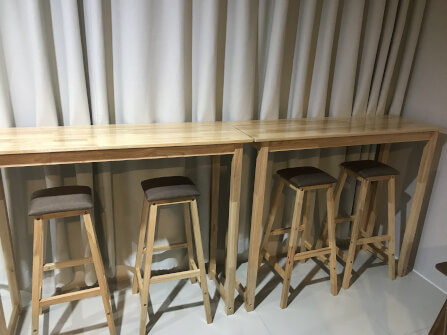 โต๊ะบาร์ไม้ยางพารา Evergreen Furniture TC 120x40x74ซม. สีน้ำตาลธรรมชาติ_3