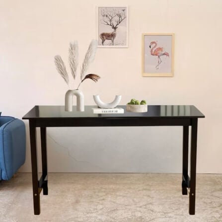 โต๊ะบาร์ไม้ยางพารา Evergreen Furniture TC 120x40x90ซม. สีดำ_4