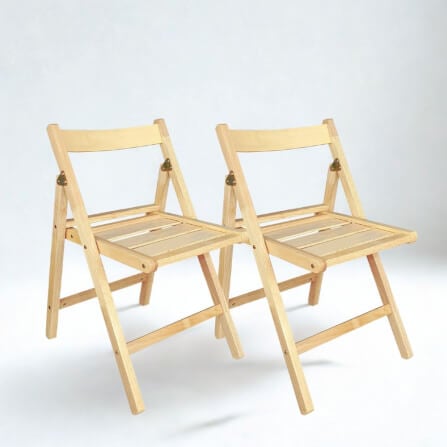 เก้าอี้พับได้อเนกประสงค์ EVERGREEN FURNITURE รุ่นFC1 ขนาด50X45X74ซม สีไม้ธรรมชาติ  2 ตัว/ กล่อง_2