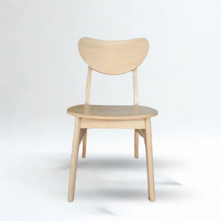 เก้าอี้ทานข้าวไม้ยางพารา  EVERGREEN FURNITURE CB เบาะไม้ 43X53X85 ซม.สีไม้ธรรมชาติ_4