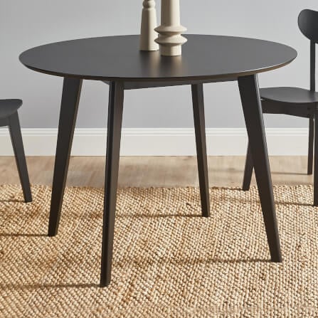 โต๊ะอาหารกลม EVERGREEN FURNITURE T-105  105 X 105 X 74  สีดำ_5