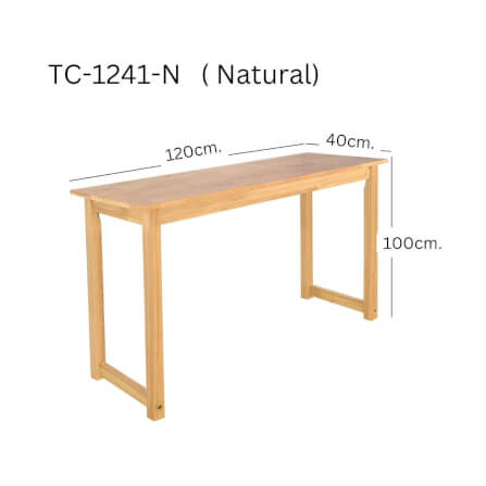 โต๊ะบาร์ไม้ยางพารา Evergreen Furniture TC 120x40x100ซม. สีน้ำตาลธรรมชาติ_1