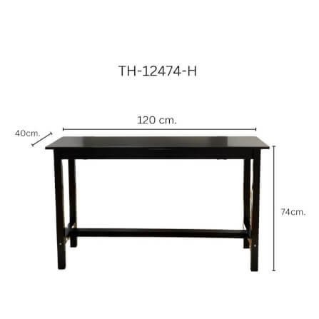 โต๊ะบาร์ไม้ยางพารา Evergreen Furniture TH 120x40x74ซม. สีดำ_1