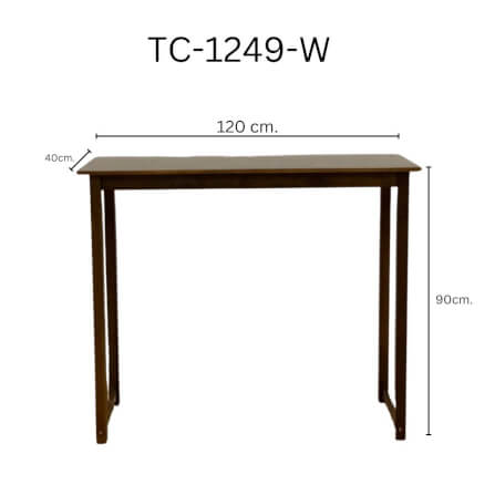 โต๊ะบาร์ไม้ยางพารา Evergreen Furniture TC 120x40x90ซม. สีน้ำตาลเข้ม_1