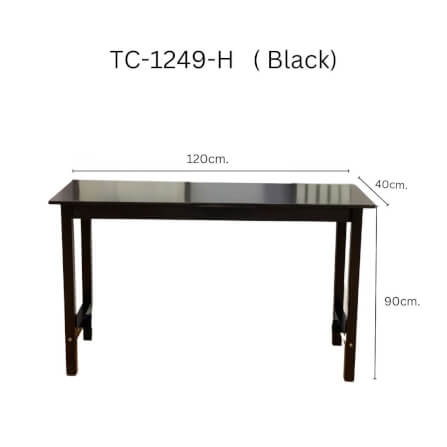โต๊ะบาร์ไม้ยางพารา Evergreen Furniture TC 120x40x90ซม. สีดำ_2