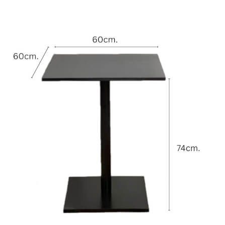 โต๊ะเหลี่ยม Evergreen Furniture CT 60x60x74ซม.  สีดำ_1