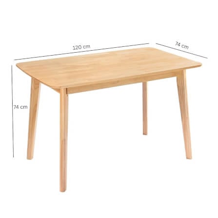 ชุดโต๊ะอาหาร 4 ที่นั่ง EVERGREEN FURNITURE สีไม้ธรรมชาติ_2