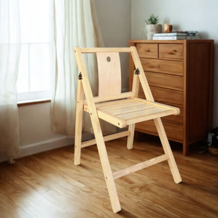 เก้าอี้พับได้อเนกประสงค์ EVERGREEN FURNITURE รุ่นFC3 ขนาด50X45X74ซม สีไม้ธรรมชาติ 2ตัว / กล่อง_4