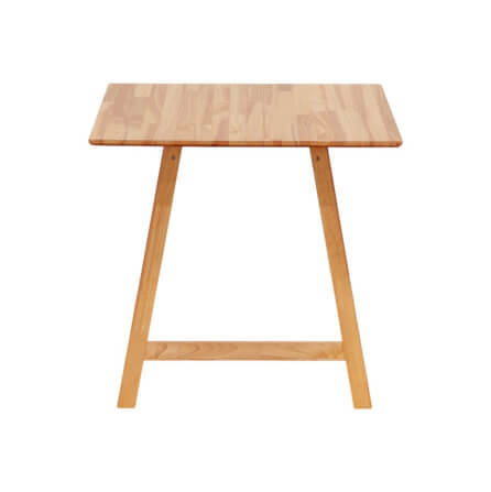 โต๊ะทานอาหารไม้ยางพารา Evergreen Furniture MDT-8080-F+ 80x80x74ซม. สีน้ำตาลธรรมชาติ_4