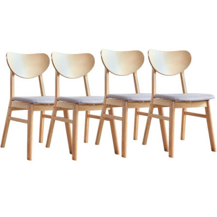 ชุดโต๊ะอาหาร 4 ที่นั่ง EVERGREEN FURNITURE สีไม้ธรรมชาติ_7