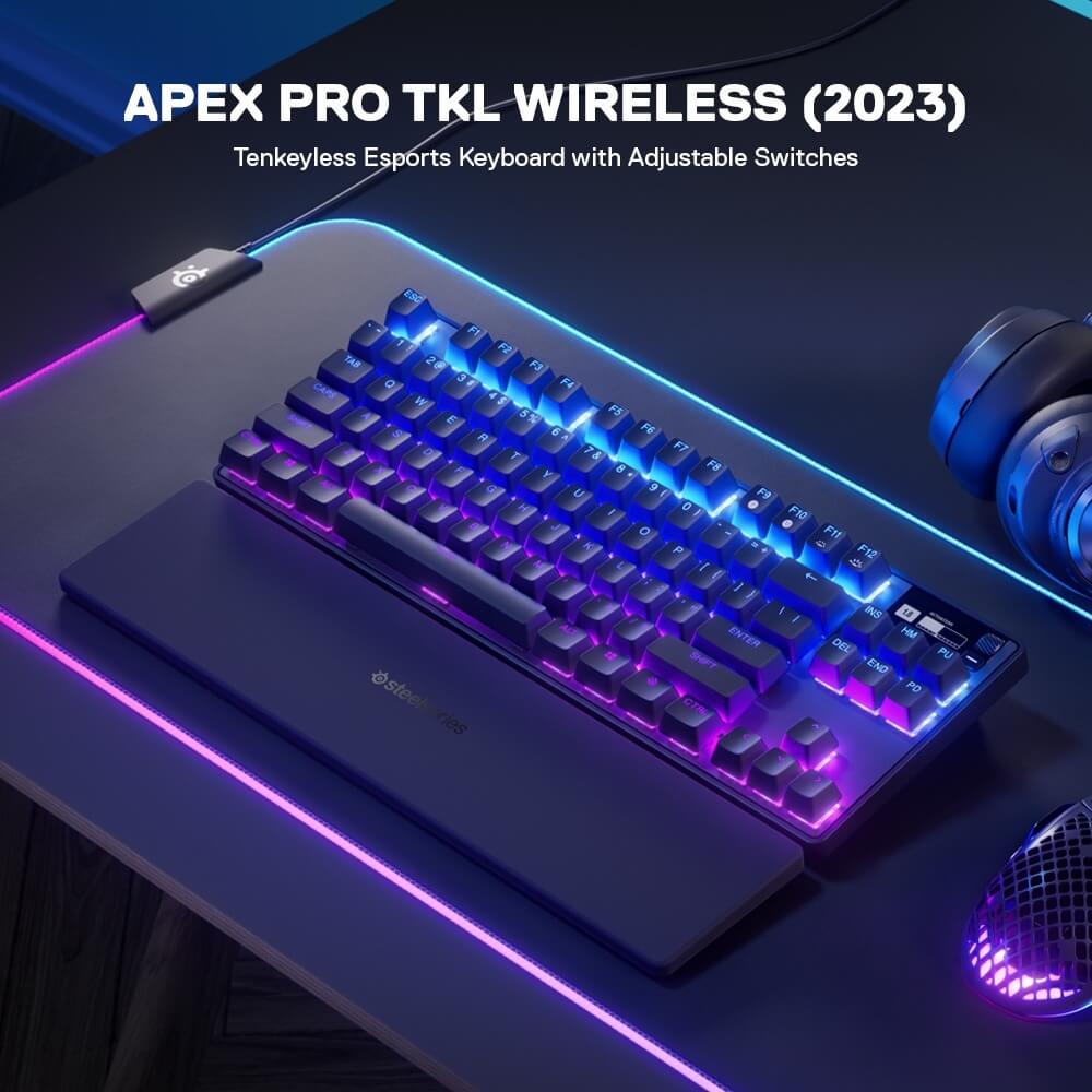 คีย์บอร์ดไร้สาย STEELSERIES APEX PRO TKL WIRELESS MAGNETIC GAMING KEYBOARD