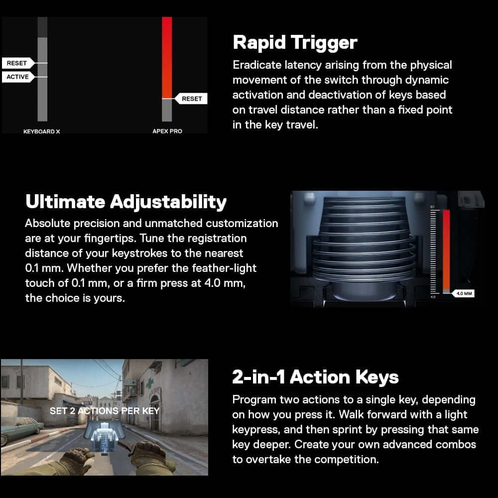 คีย์บอร์ดเกมมิ่ง STEELSERIES APEX PRO MINI MAGNETIC GAMING KEYBOARD