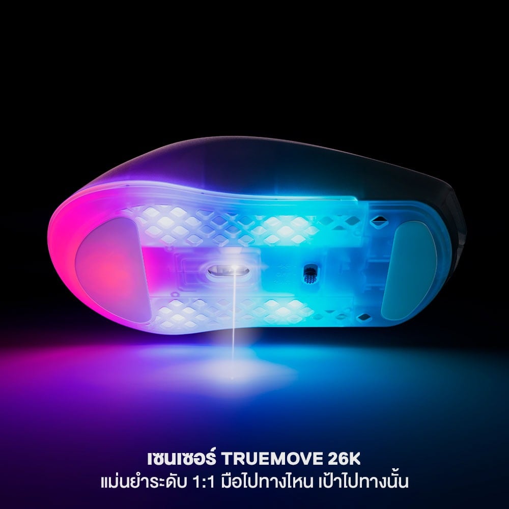 เม้าส์เกมมิ่งไร้สาย STEELSERIES AEROX 3 WIRELESS GEN 2 - SHADOW