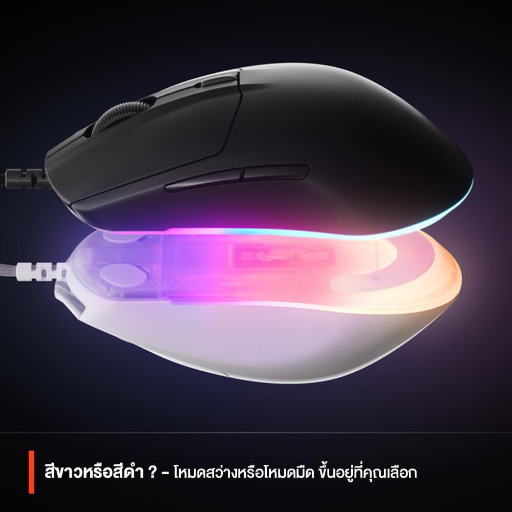 เมาส์เกมมิ่ง STEELSERIES RIVAL 3 GEN 2 สีขาว_7