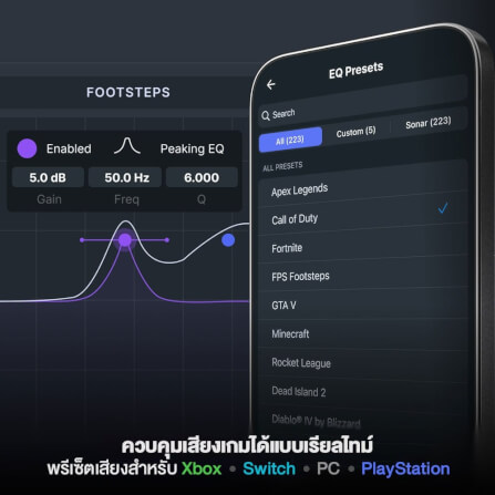 หูฟังเกมมิ่งไร้สาย STEELSERIES ARCTIS NOVA 7 WIRELESS GEN 2 สำหรับ PLAYSTAION - สีขาว_6