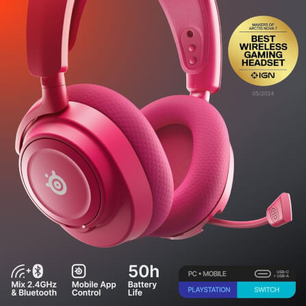 หูฟังเกมมิ่งไร้สาย STEELSERIES ARCTIS NOVA 7 WIRELESS GEN 2 สำหรับ PLAYSTAION - สีขาว_7